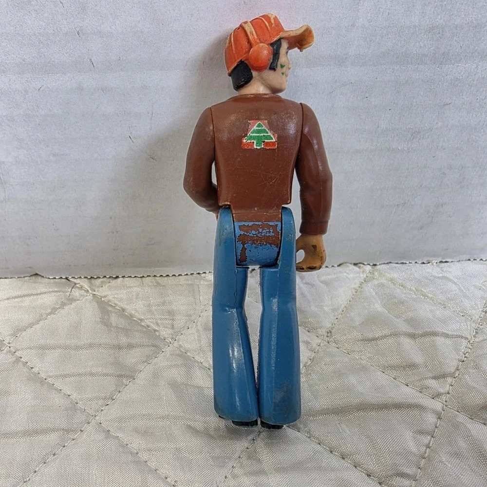 Fisher Price Toys Adventure‎ People Construction Worker 1974 Vintage 3.75